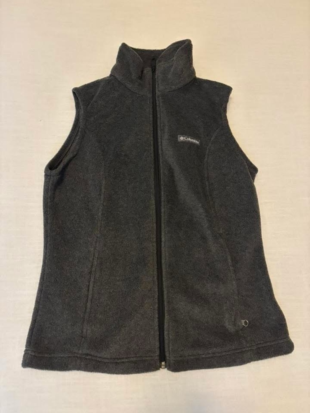 Columbia Women's Dark Charcoal Grey Fleece Vest - Zip Front